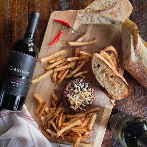 Tartare de bœuf au chimichurri et bleu