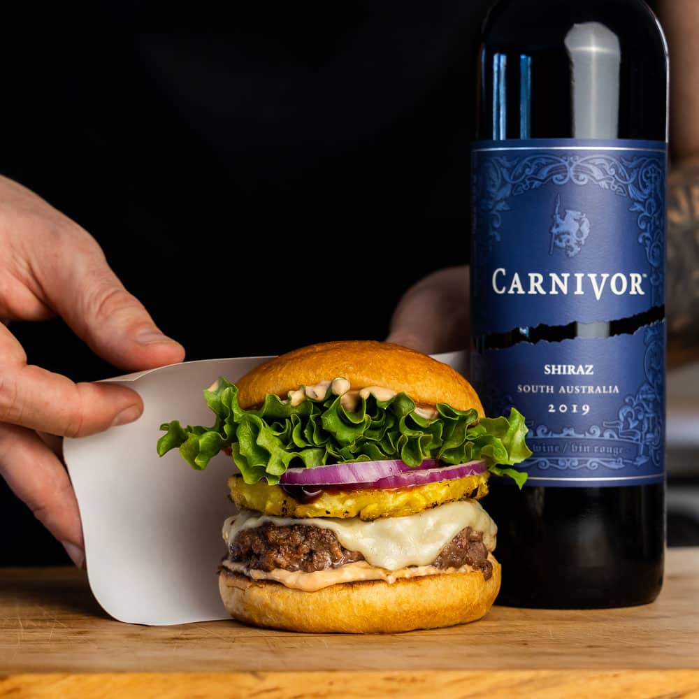 grilled-pineapple-teriyaki-burgers Grilled pineapple teriyaki burgers and carnivor shiraz