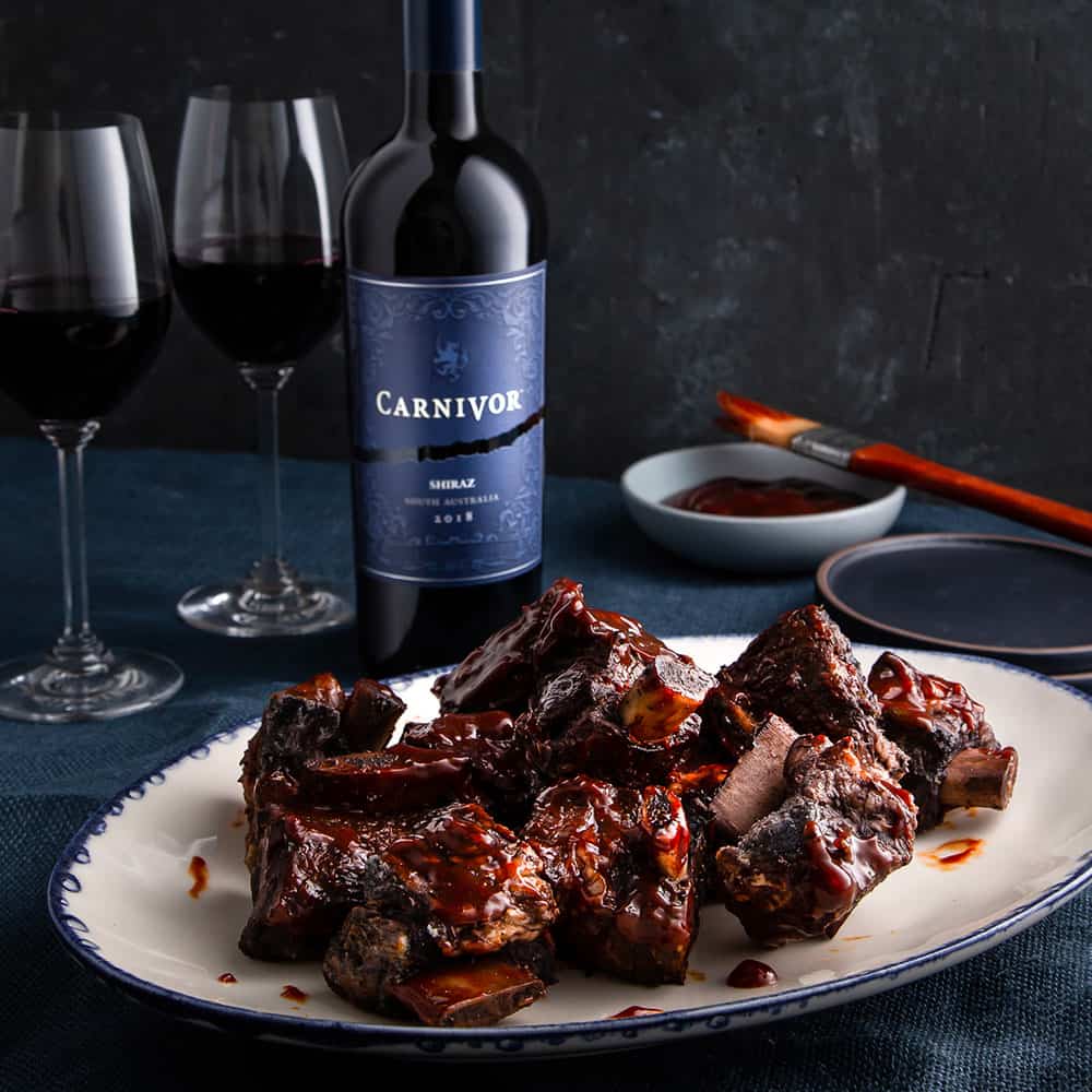smoked-short-ribs Carnivor Shiraz Braised & Mesquite Smoked Short Ribs
